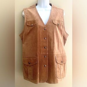 Tan Suede Vest Jacket